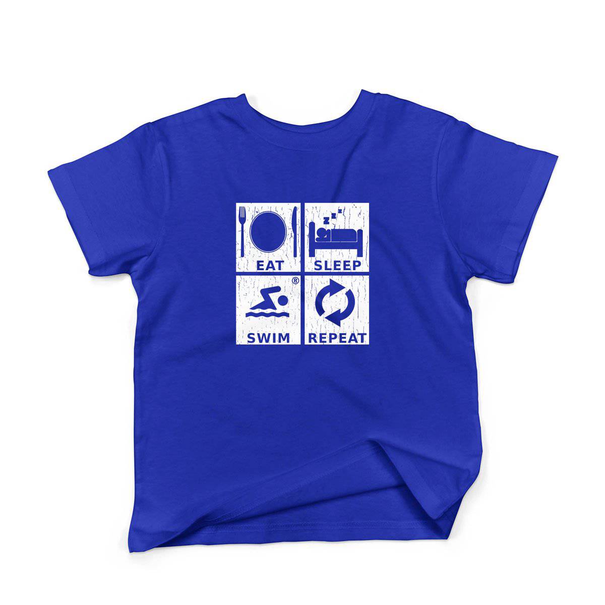 Epic Label Tshirt Eat Sleep Swim Repeat T-Shirt Enfant