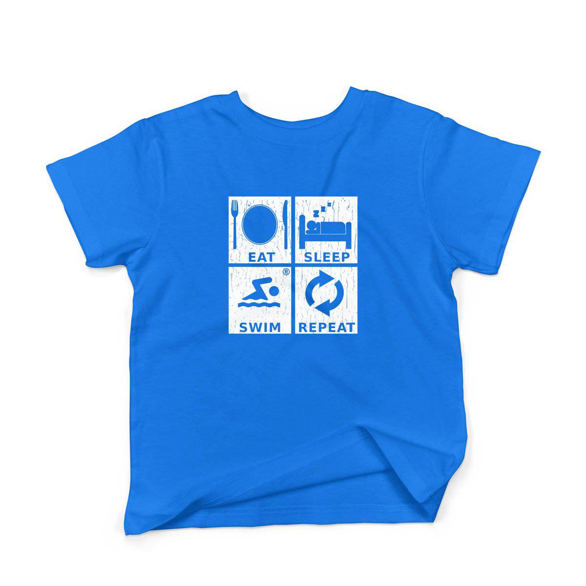 Epic Label Tshirt Eat Sleep Swim Repeat T-Shirt Enfant
