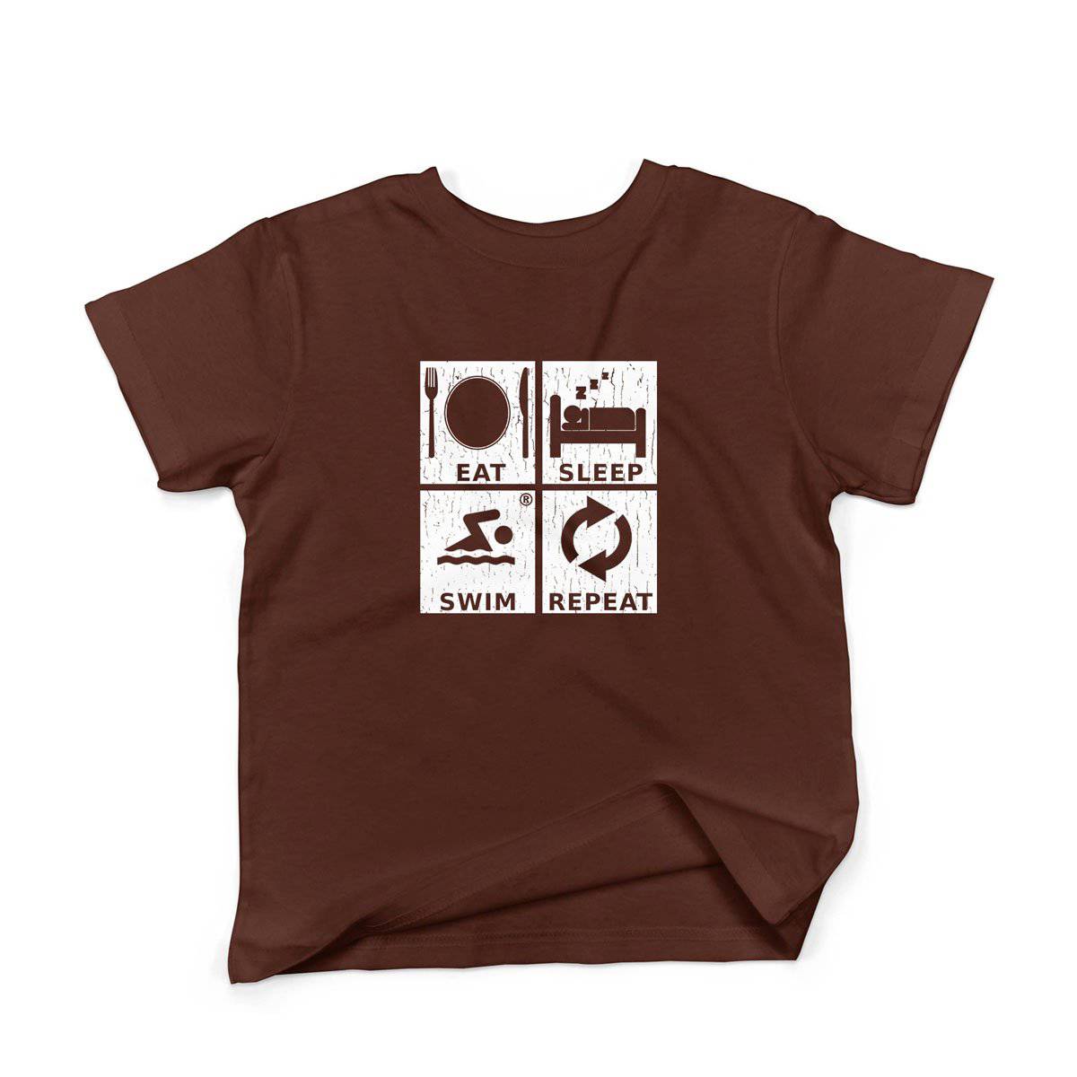 Epic Label Tshirt Eat Sleep Swim Repeat T-Shirt Enfant