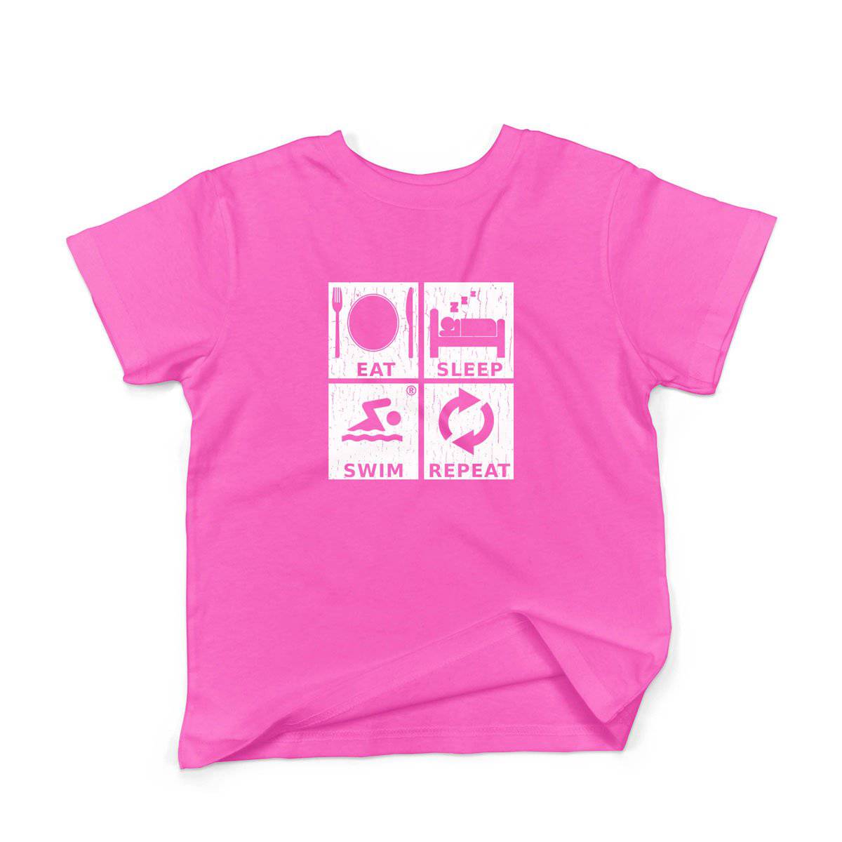 Epic Label Tshirt Eat Sleep Swim Repeat T-Shirt Enfant