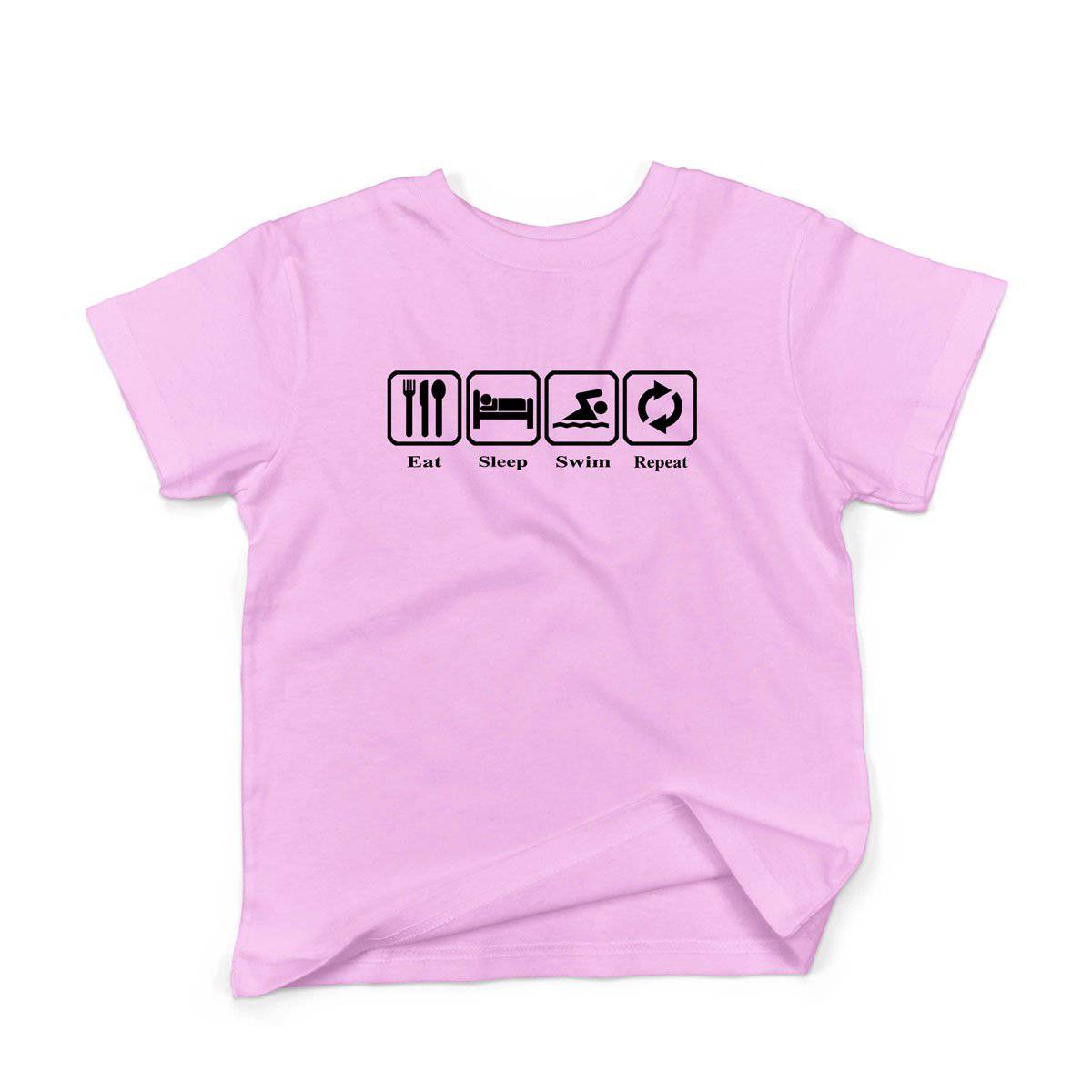 Epic Label Tshirt Eat Sleep Swim Repeat T-Shirt Enfant