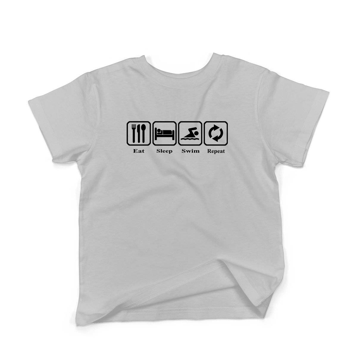 Epic Label Tshirt Eat Sleep Swim Repeat T-Shirt Enfant
