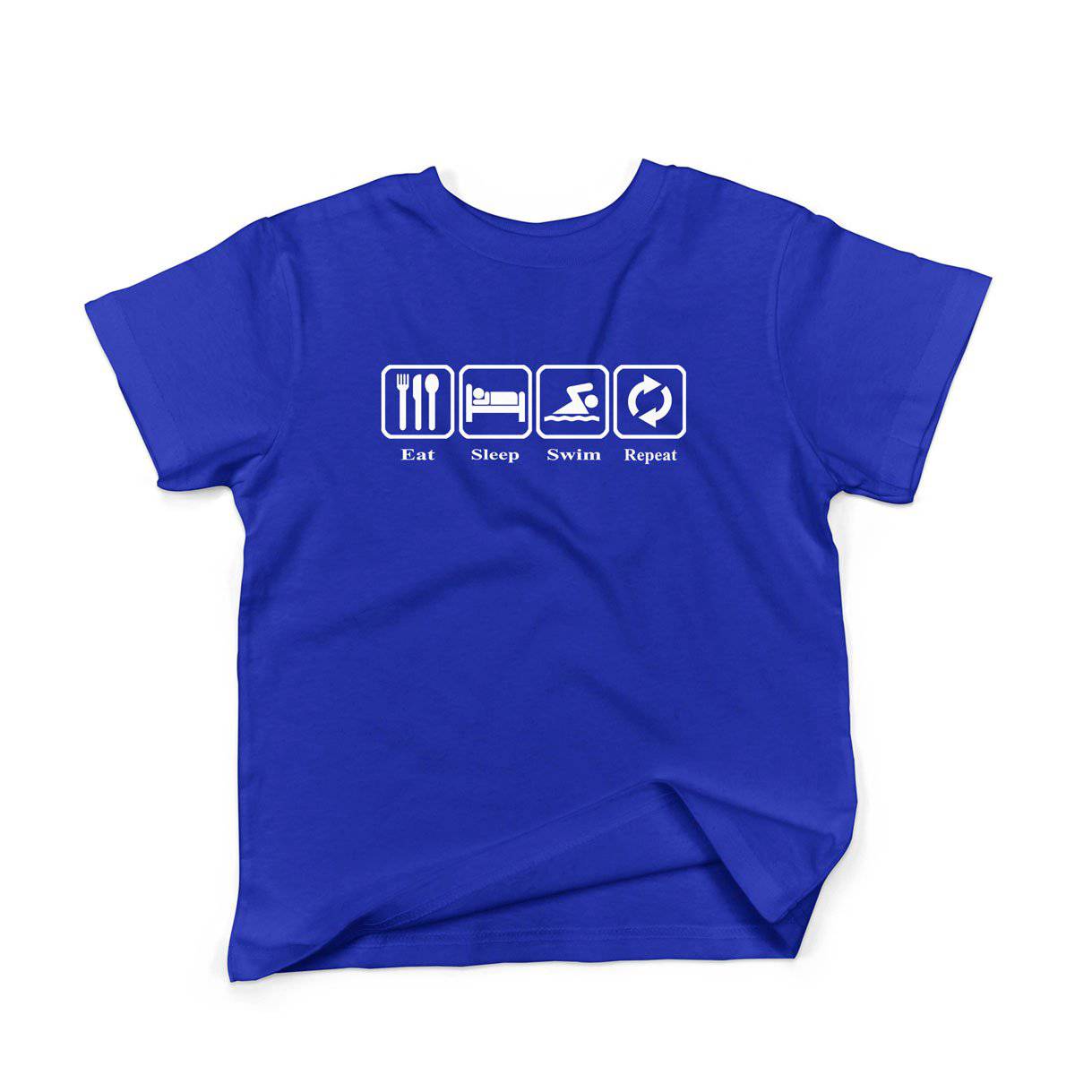 Epic Label Tshirt Eat Sleep Swim Repeat T-Shirt Enfant