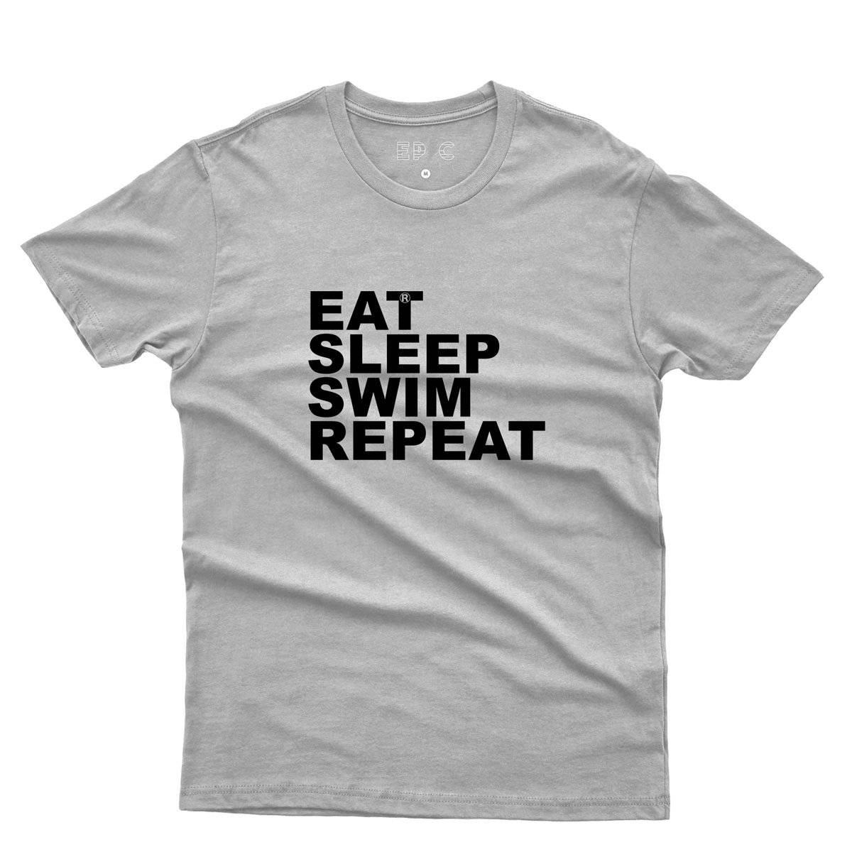 Epic Label Tshirt Eat Sleep Swim Repeat T-Shirt Pour Homme