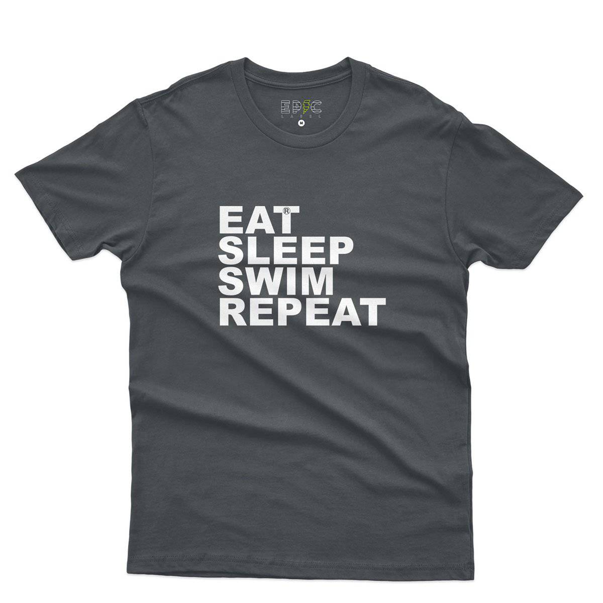 Epic Label Tshirt Eat Sleep Swim Repeat T-Shirt Pour Homme