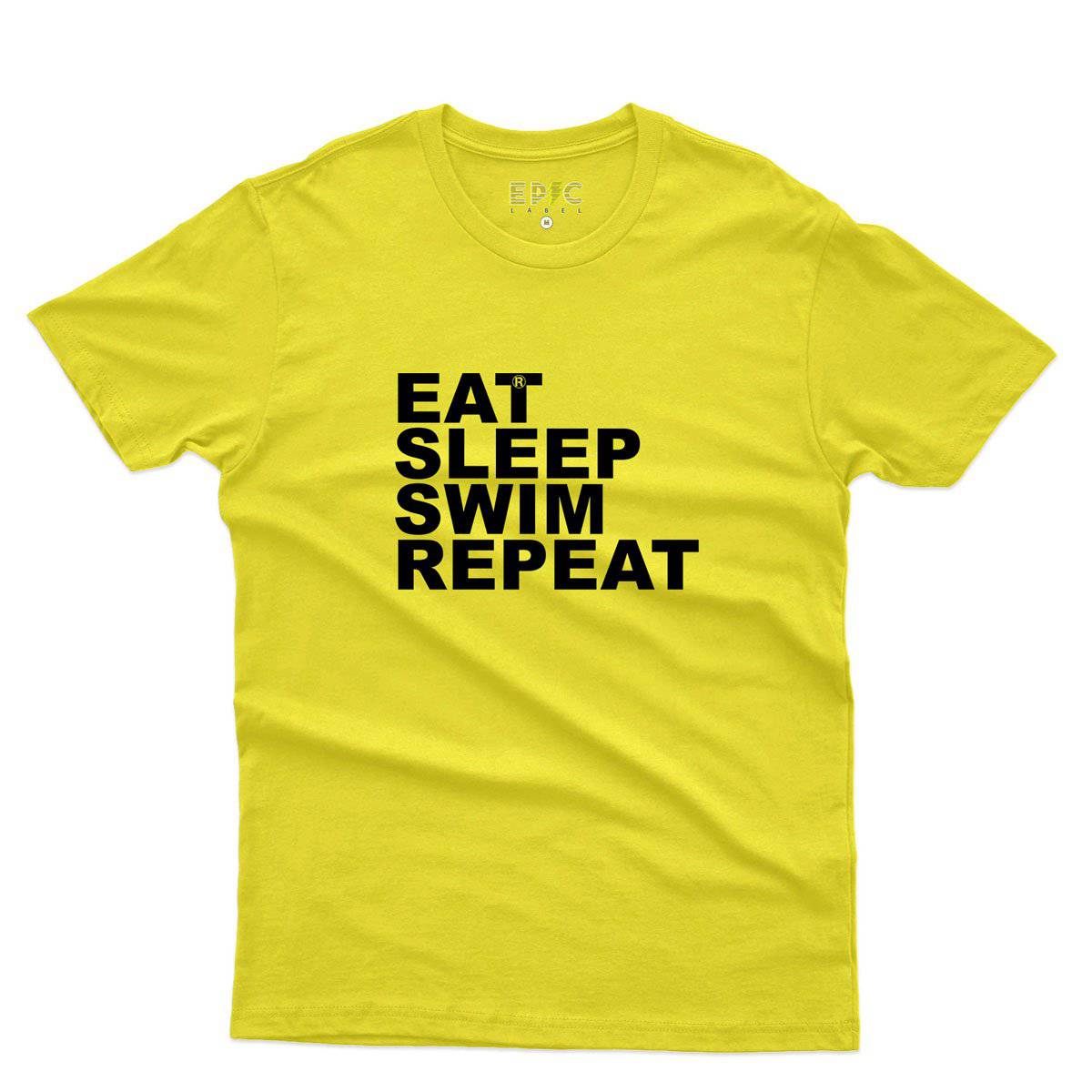 Epic Label Tshirt Eat Sleep Swim Repeat T-Shirt Pour Homme
