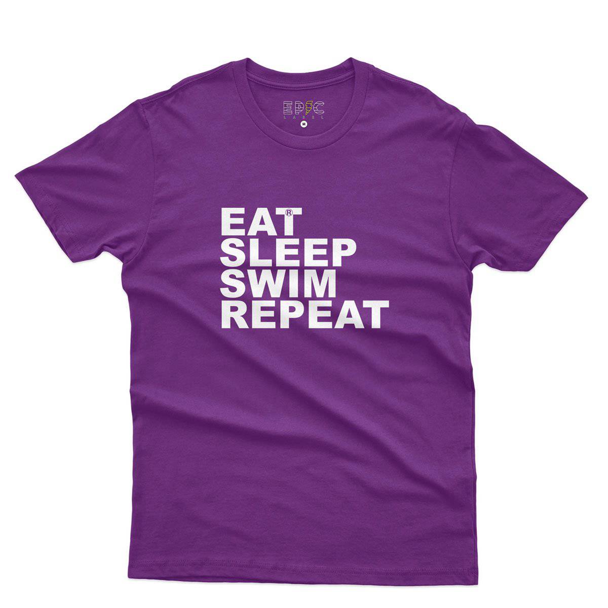 Epic Label Tshirt Eat Sleep Swim Repeat T-Shirt Pour Homme