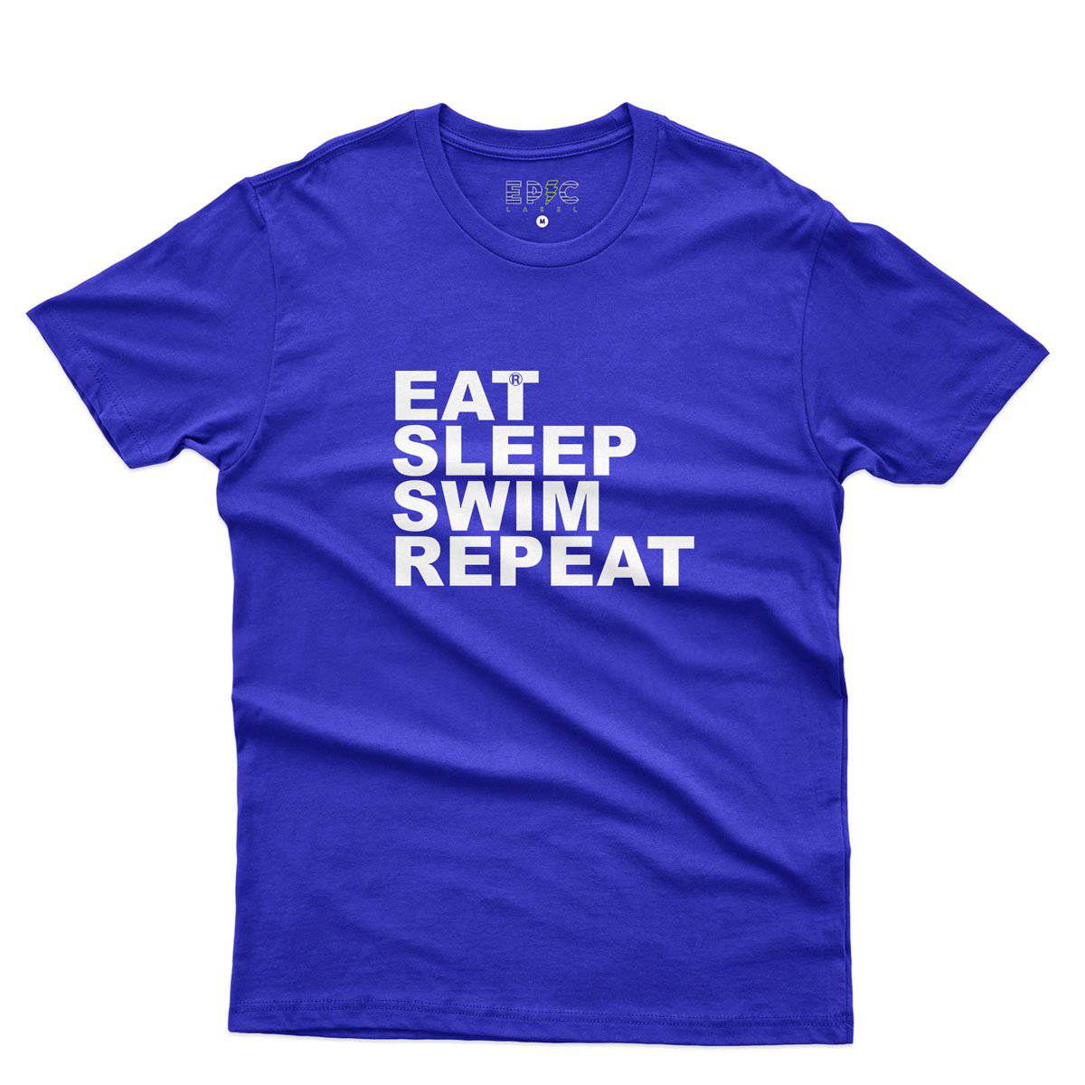 Epic Label Tshirt Eat Sleep Swim Repeat T-Shirt Pour Homme
