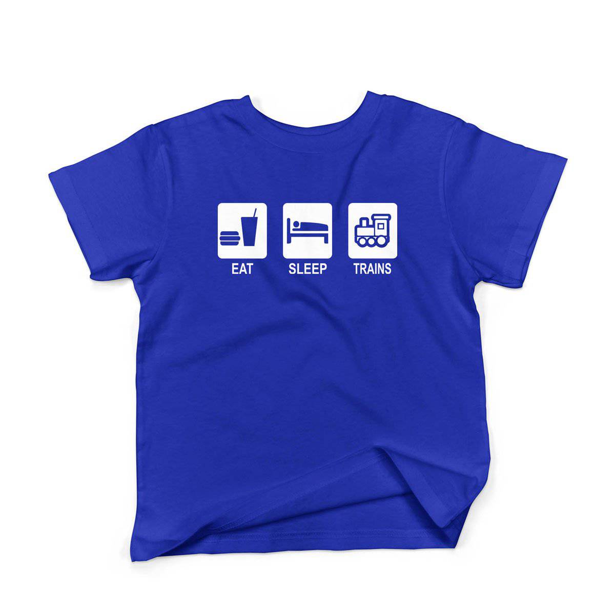 Epic Label Tshirt Eat Sleep Trains T-Shirt Enfant