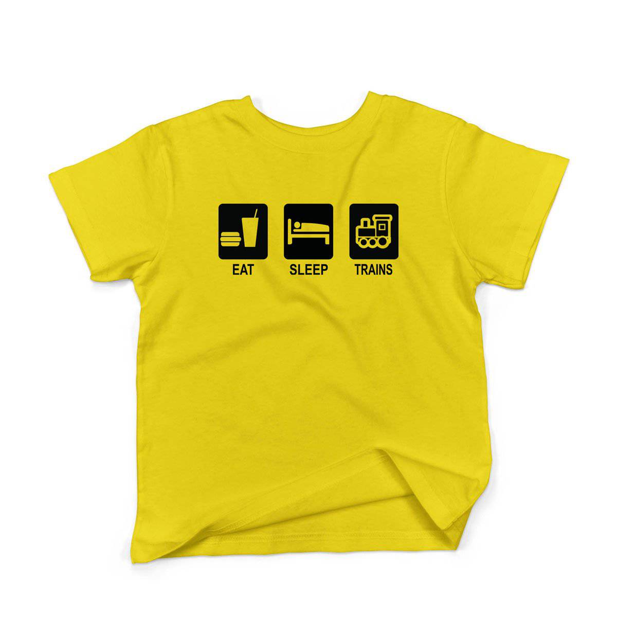 Epic Label Tshirt Eat Sleep Trains T-Shirt Enfant