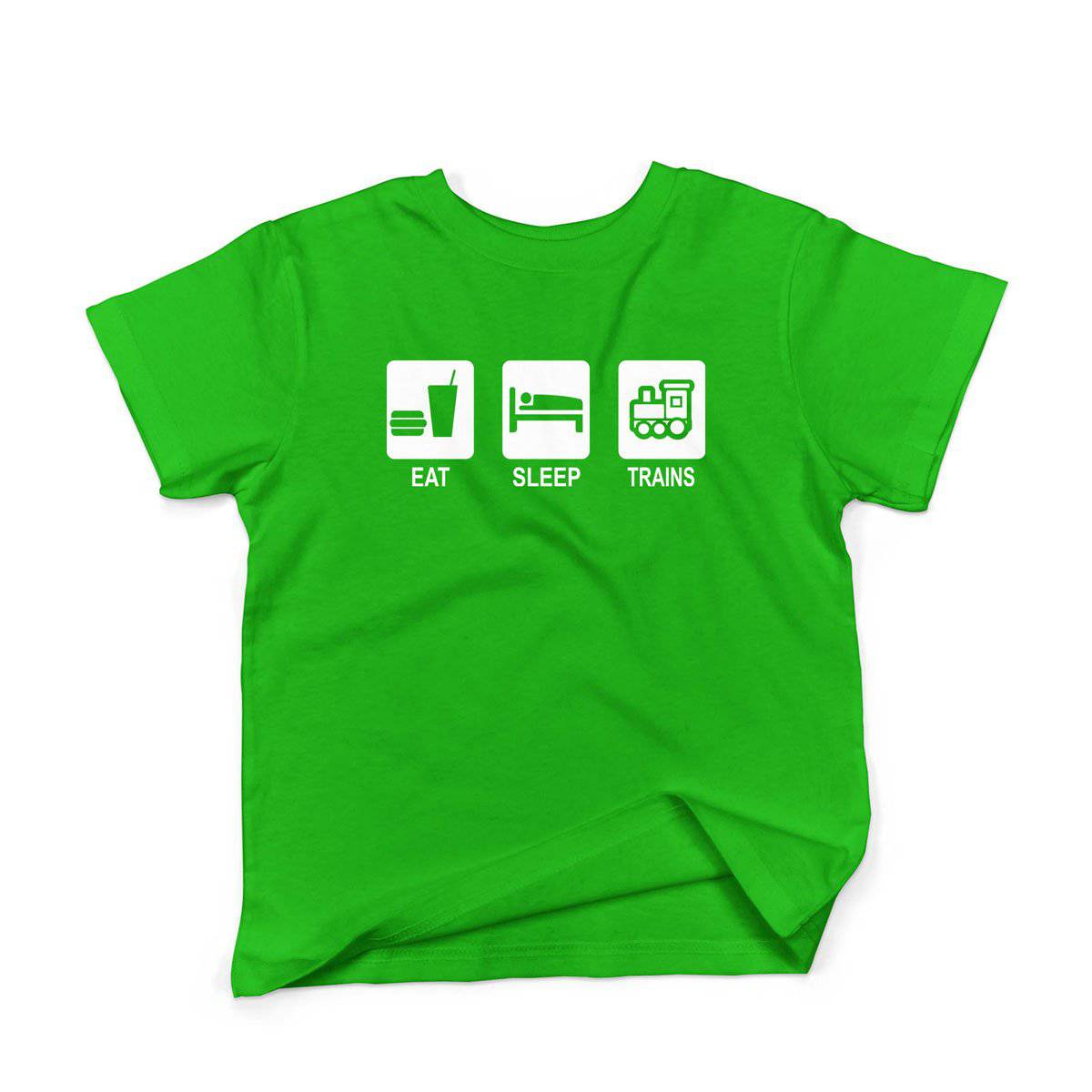 Epic Label Tshirt Eat Sleep Trains T-Shirt Enfant