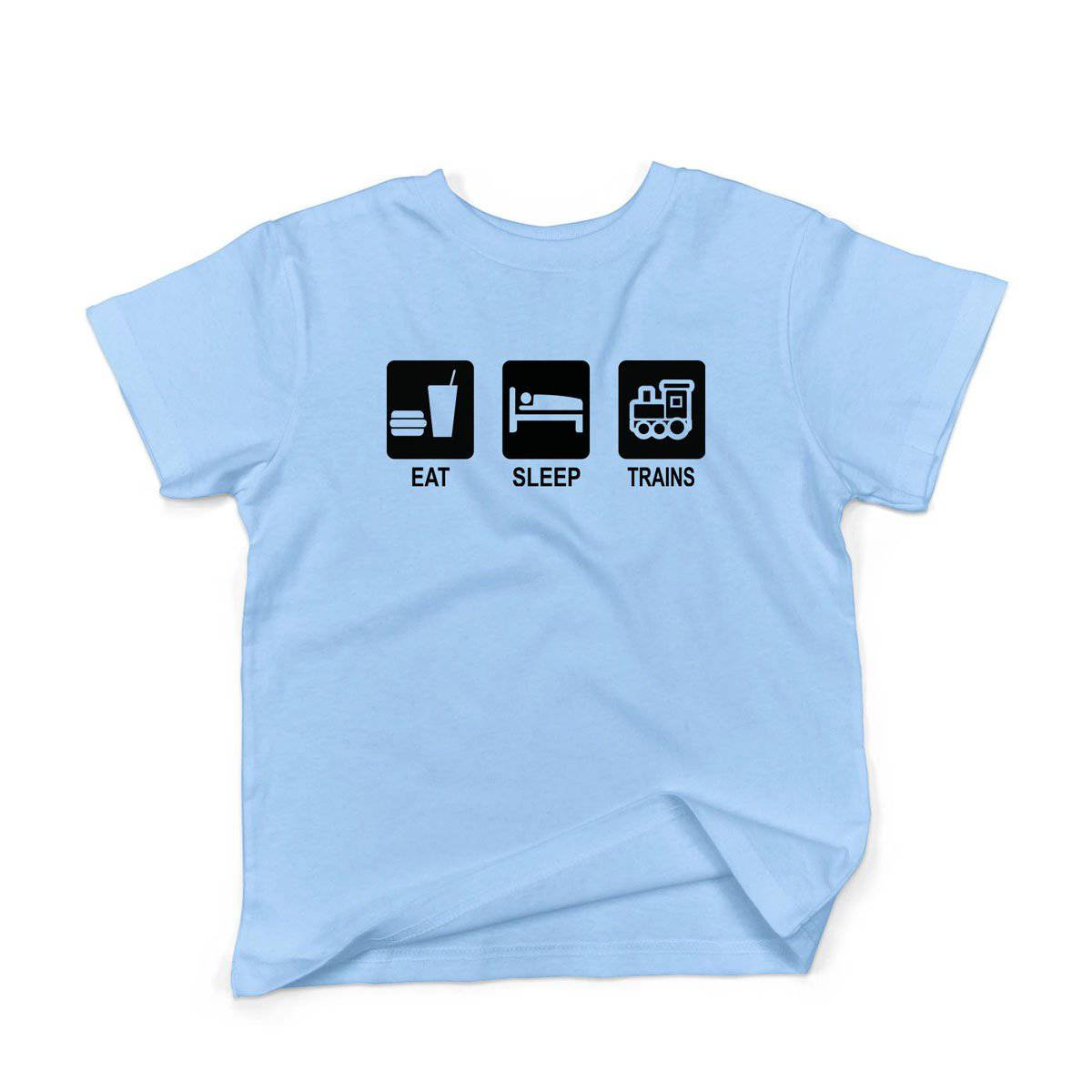 Epic Label Tshirt Eat Sleep Trains T-Shirt Enfant
