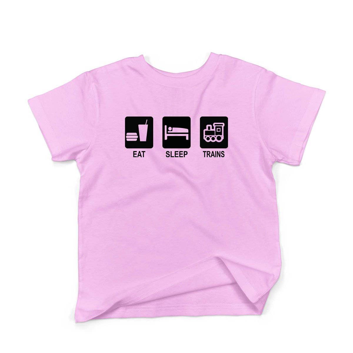 Epic Label Tshirt Eat Sleep Trains T-Shirt Enfant