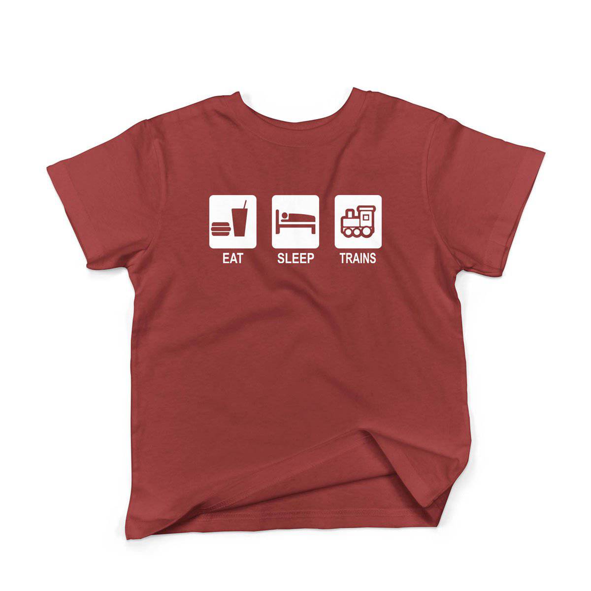 Epic Label Tshirt Eat Sleep Trains T-Shirt Enfant
