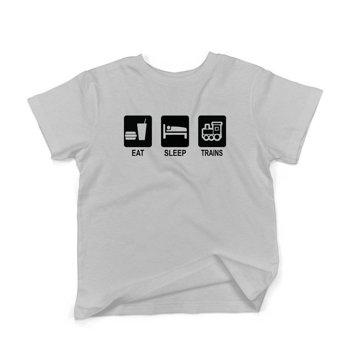 Epic Label Tshirt Eat Sleep Trains T-Shirt Enfant