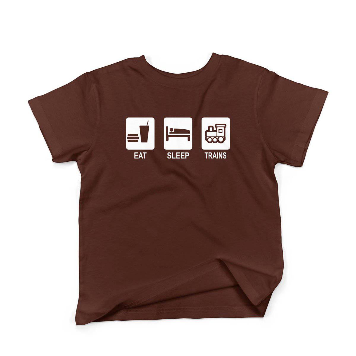 Epic Label Tshirt Eat Sleep Trains T-Shirt Enfant