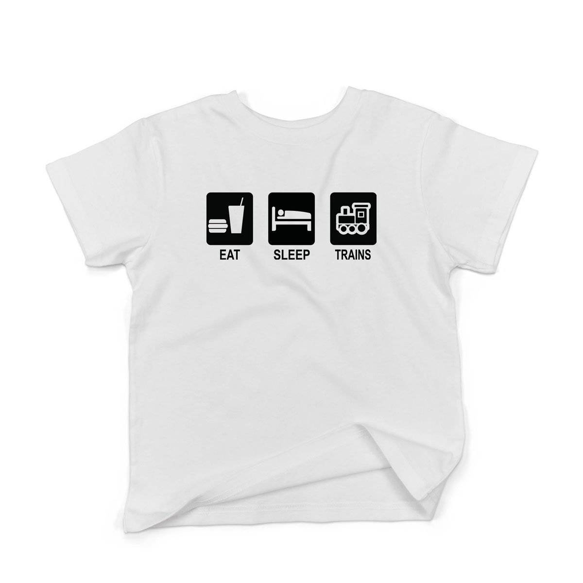 Epic Label Tshirt Eat Sleep Trains T-Shirt Enfant