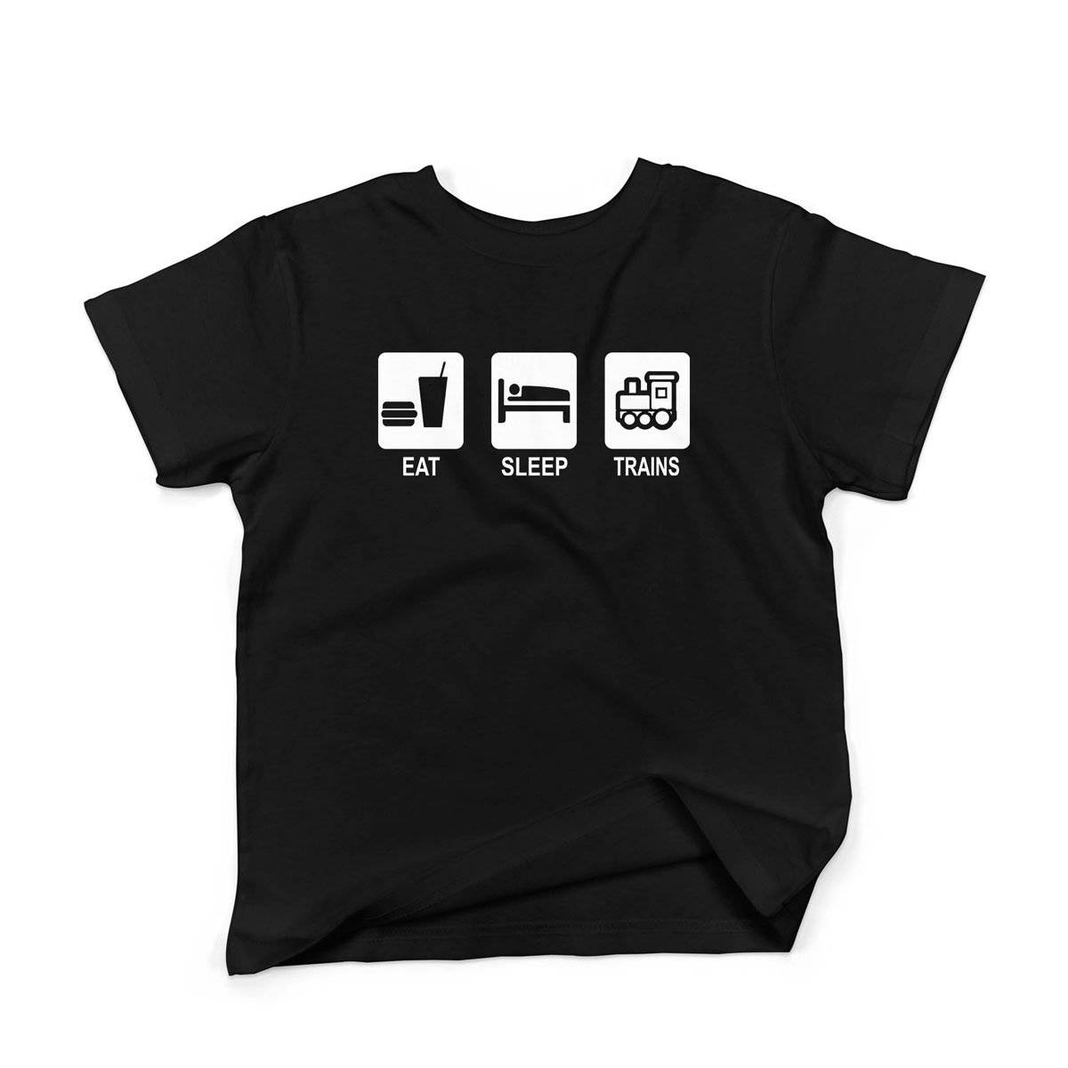 Epic Label Tshirt Eat Sleep Trains T-Shirt Enfant