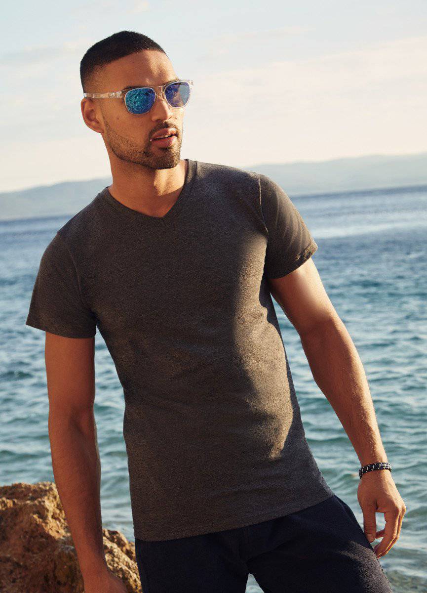 Epic Label Tshirt Fruit Of The Loom 610660 Valueweight V-Neck T Pour Homme