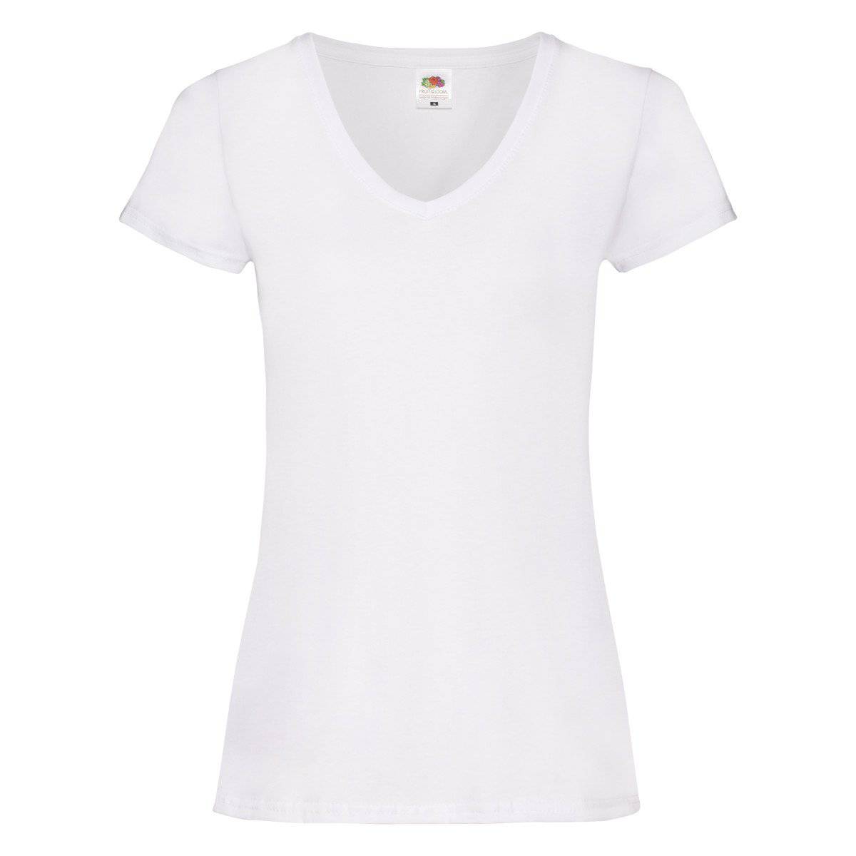 Epic Label Tshirt Fruit Of The Loom 613980 T-Shirt Valueweight À Col En V Pour Femme