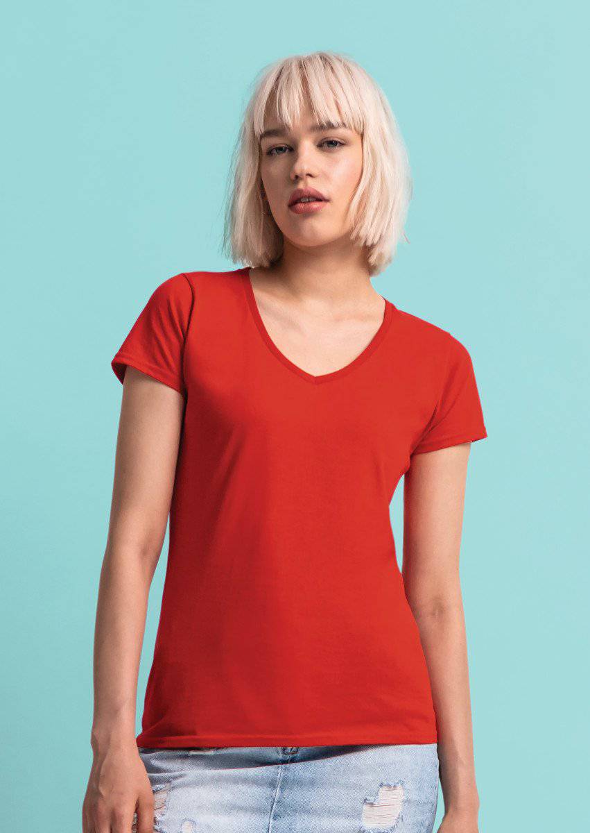 Epic Label Tshirt Fruit Of The Loom 614440 Col En V 150 Femme T