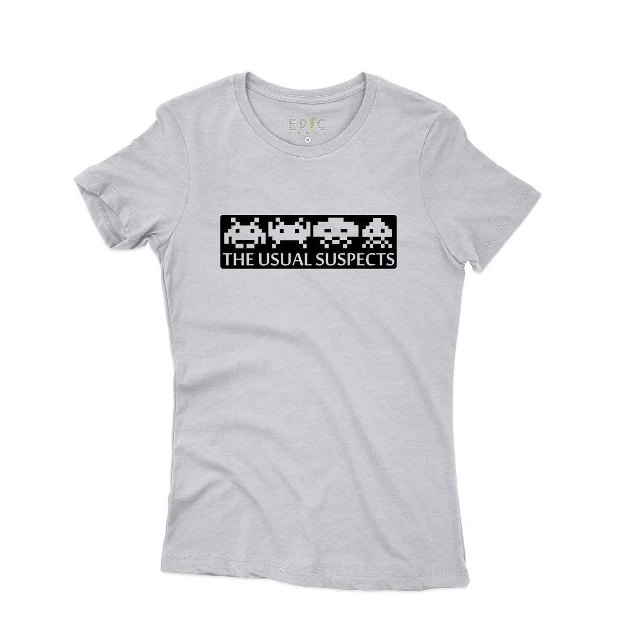 Epic Label Tshirt Space Invaders The Usual Suspects T-Shirt Pour Femme