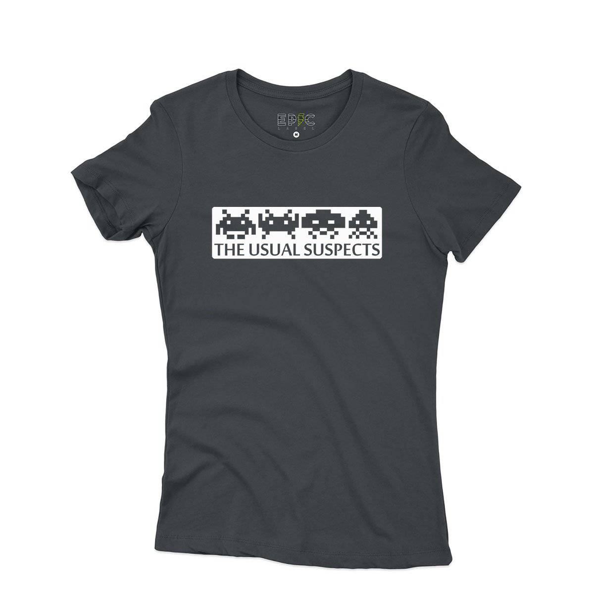 Epic Label Tshirt Space Invaders The Usual Suspects T-Shirt Pour Femme