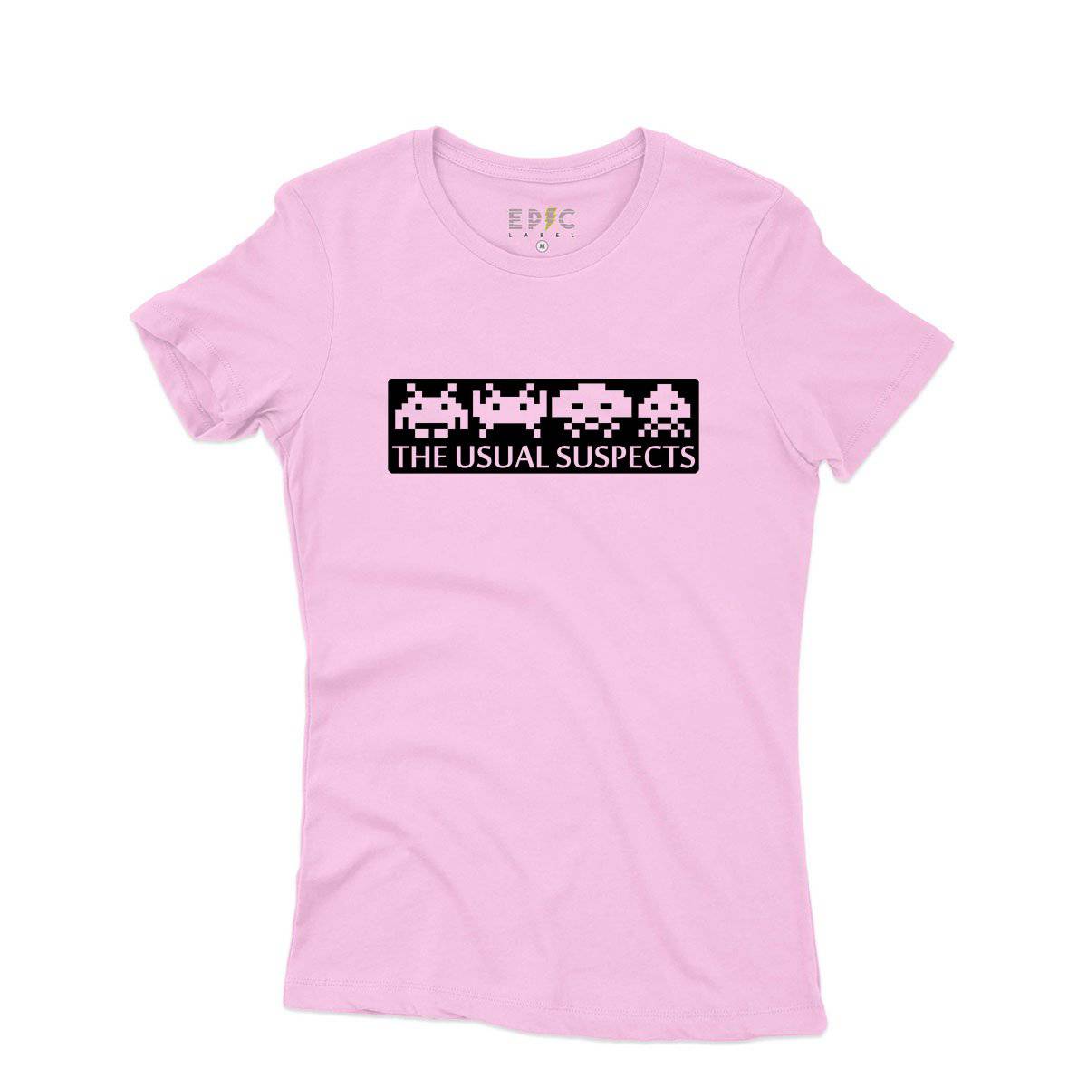 Epic Label Tshirt Space Invaders The Usual Suspects T-Shirt Pour Femme