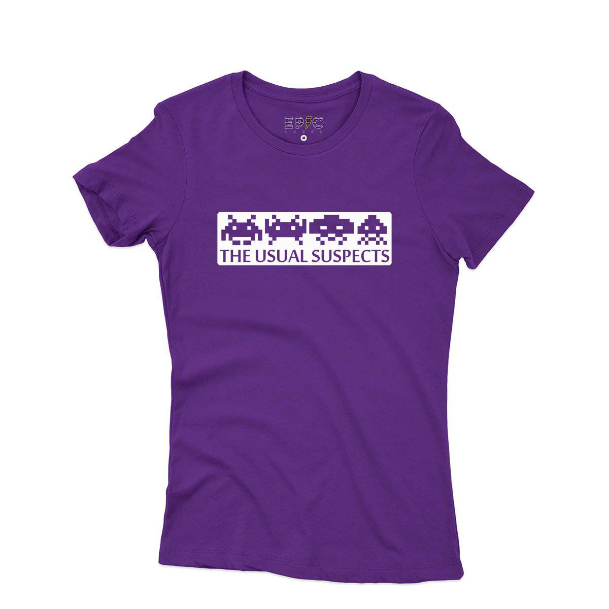 Epic Label Tshirt Space Invaders The Usual Suspects T-Shirt Pour Femme