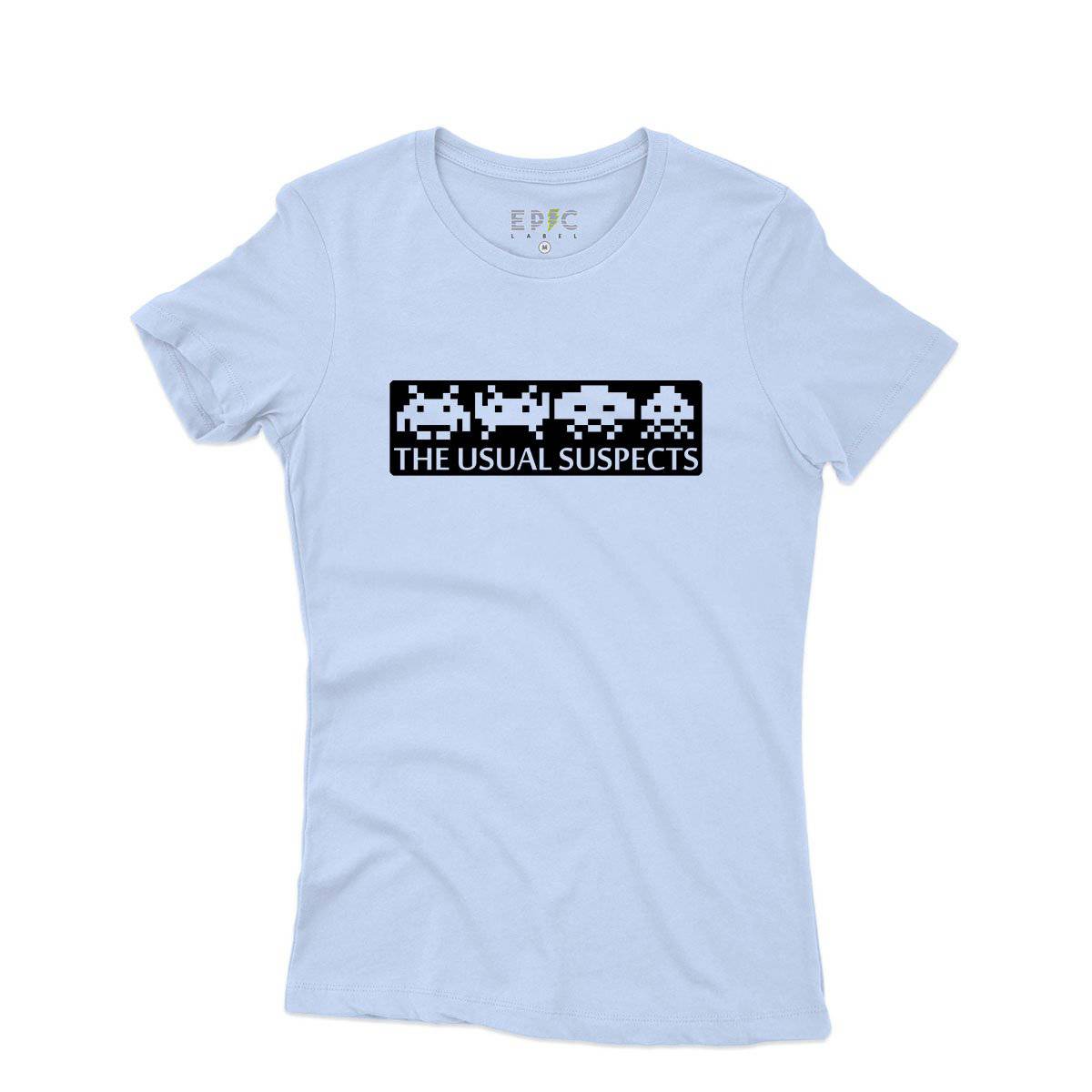 Epic Label Tshirt Space Invaders The Usual Suspects T-Shirt Pour Femme