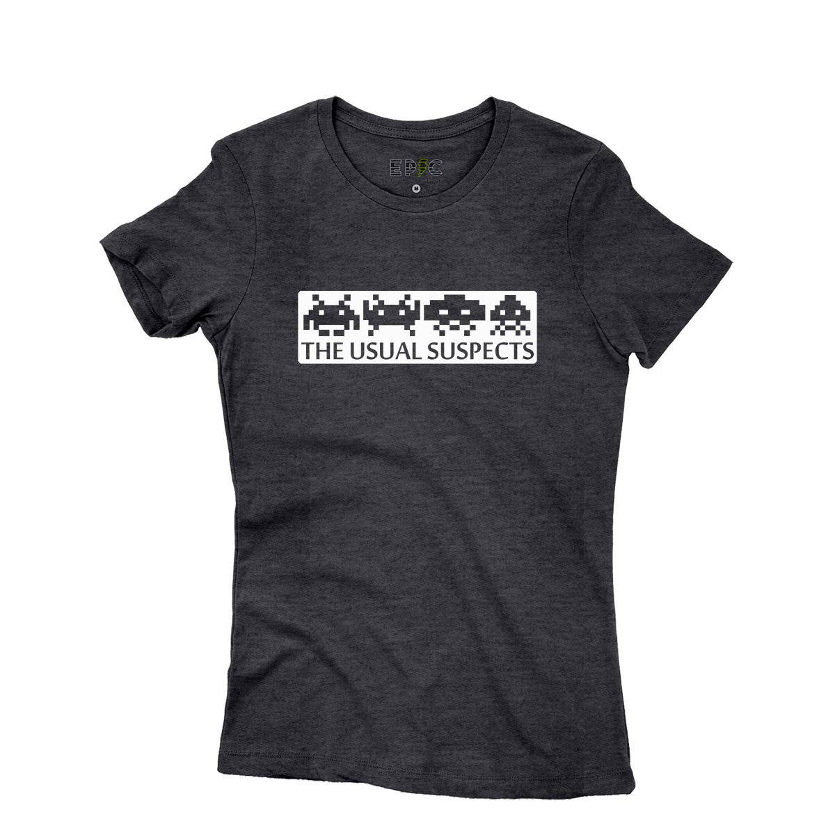 Epic Label Tshirt Space Invaders The Usual Suspects T-Shirt Pour Femme