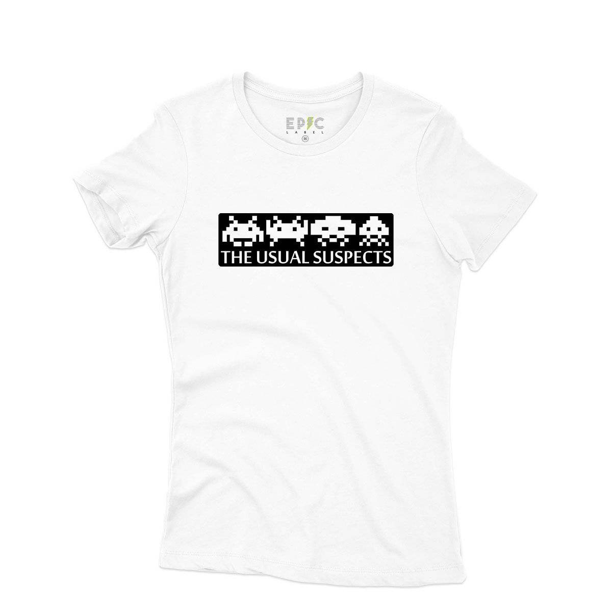 Epic Label Tshirt Space Invaders The Usual Suspects T-Shirt Pour Femme