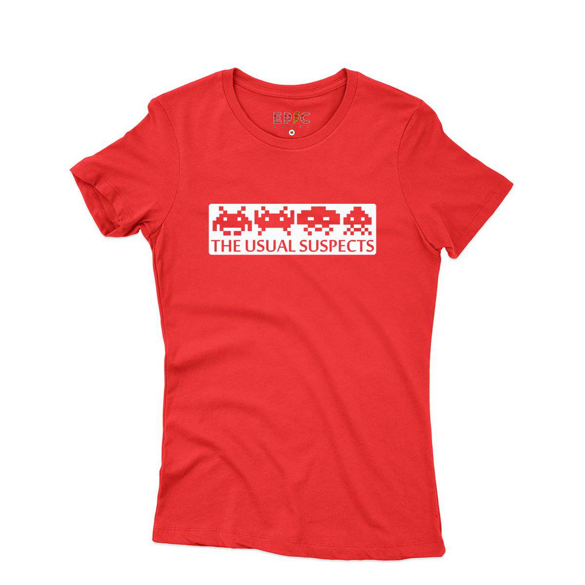 Epic Label Tshirt Space Invaders The Usual Suspects T-Shirt Pour Femme