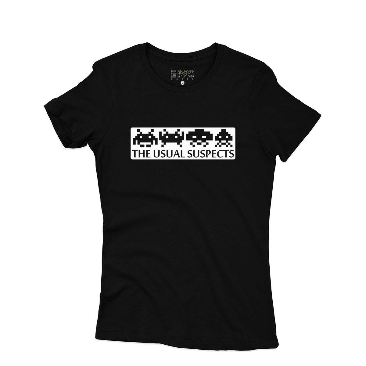 Epic Label Tshirt Space Invaders The Usual Suspects T-Shirt Pour Femme