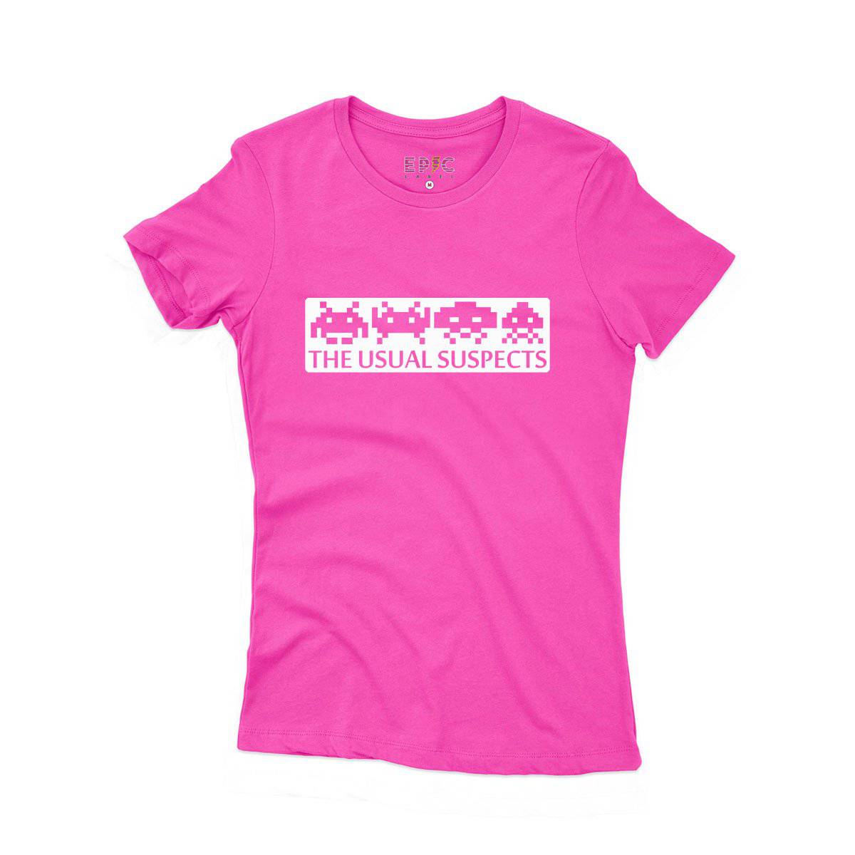 Epic Label Tshirt Space Invaders The Usual Suspects T-Shirt Pour Femme