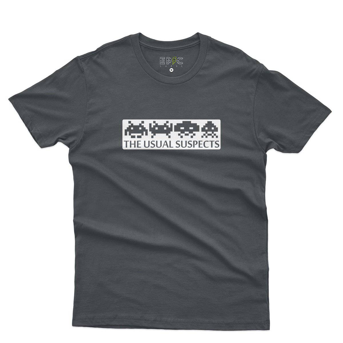 Epic Label Tshirt Space Invaders The Usual Suspects T-Shirt Pour Homme