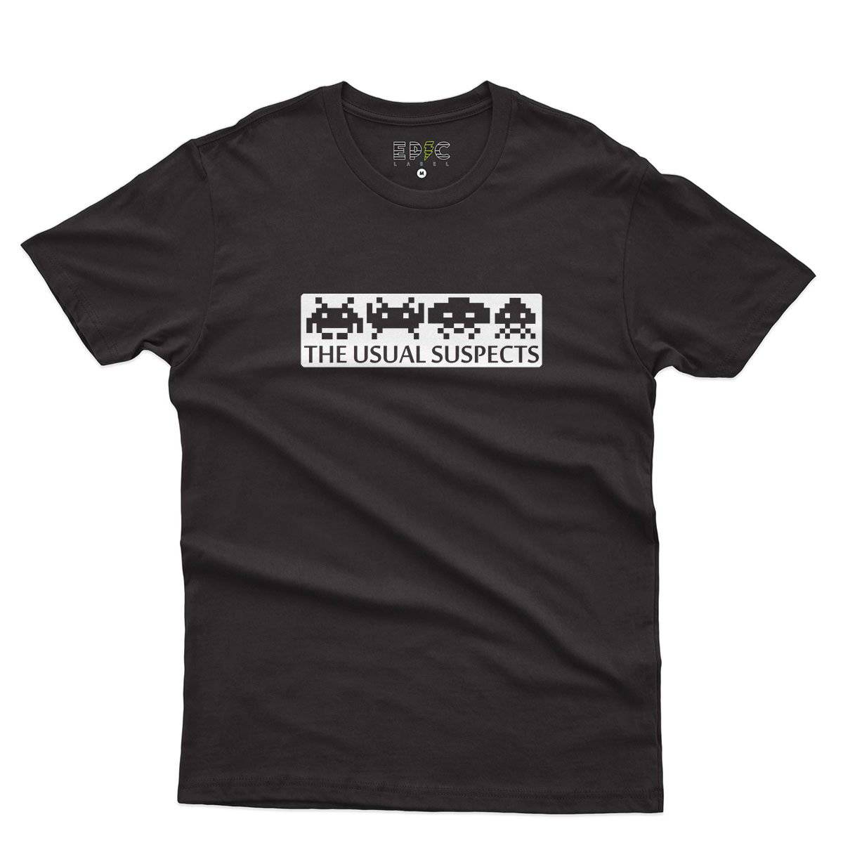 Epic Label Tshirt Space Invaders The Usual Suspects T-Shirt Pour Homme