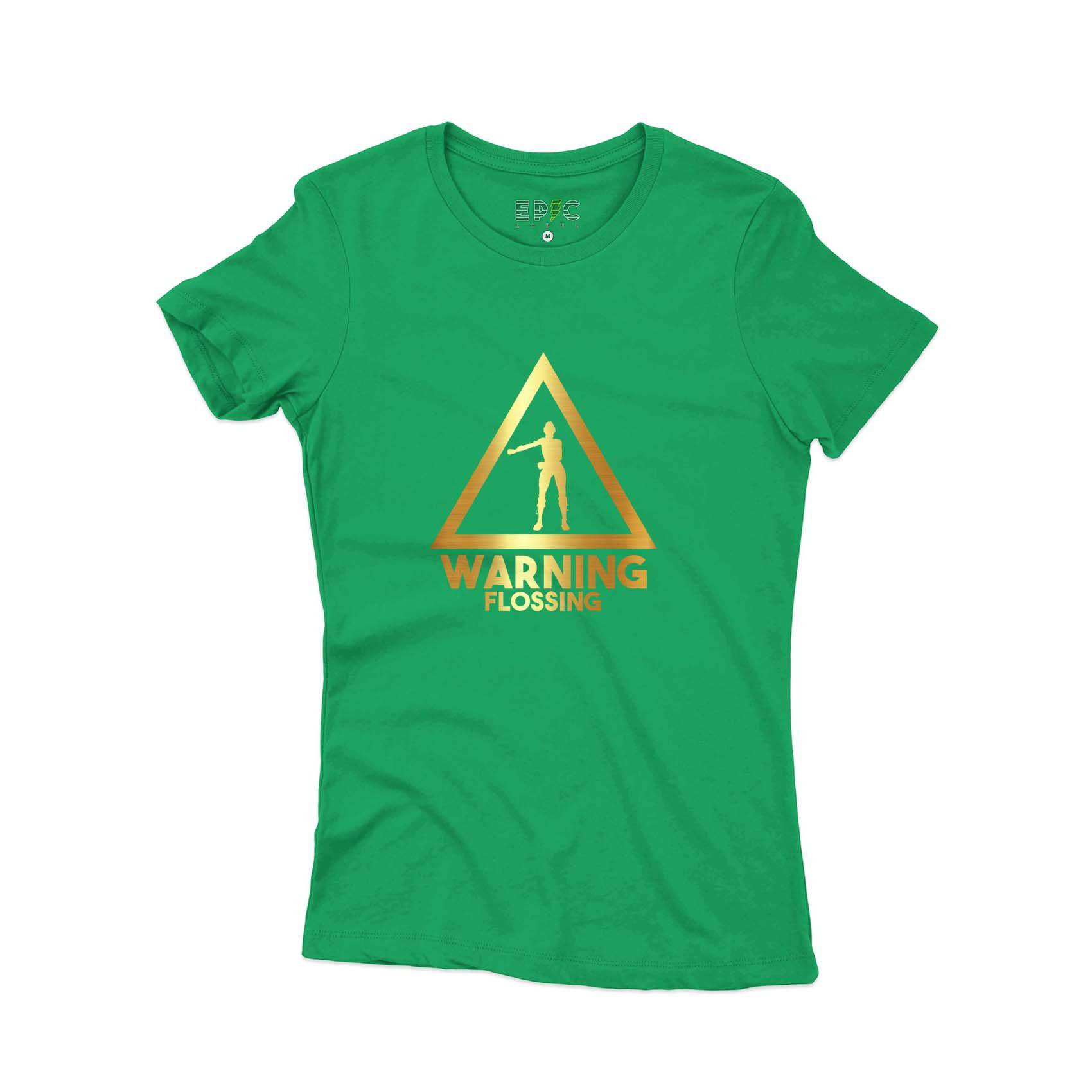Epic Label Tshirt Warning Flossing T-Shirt Pour Femme