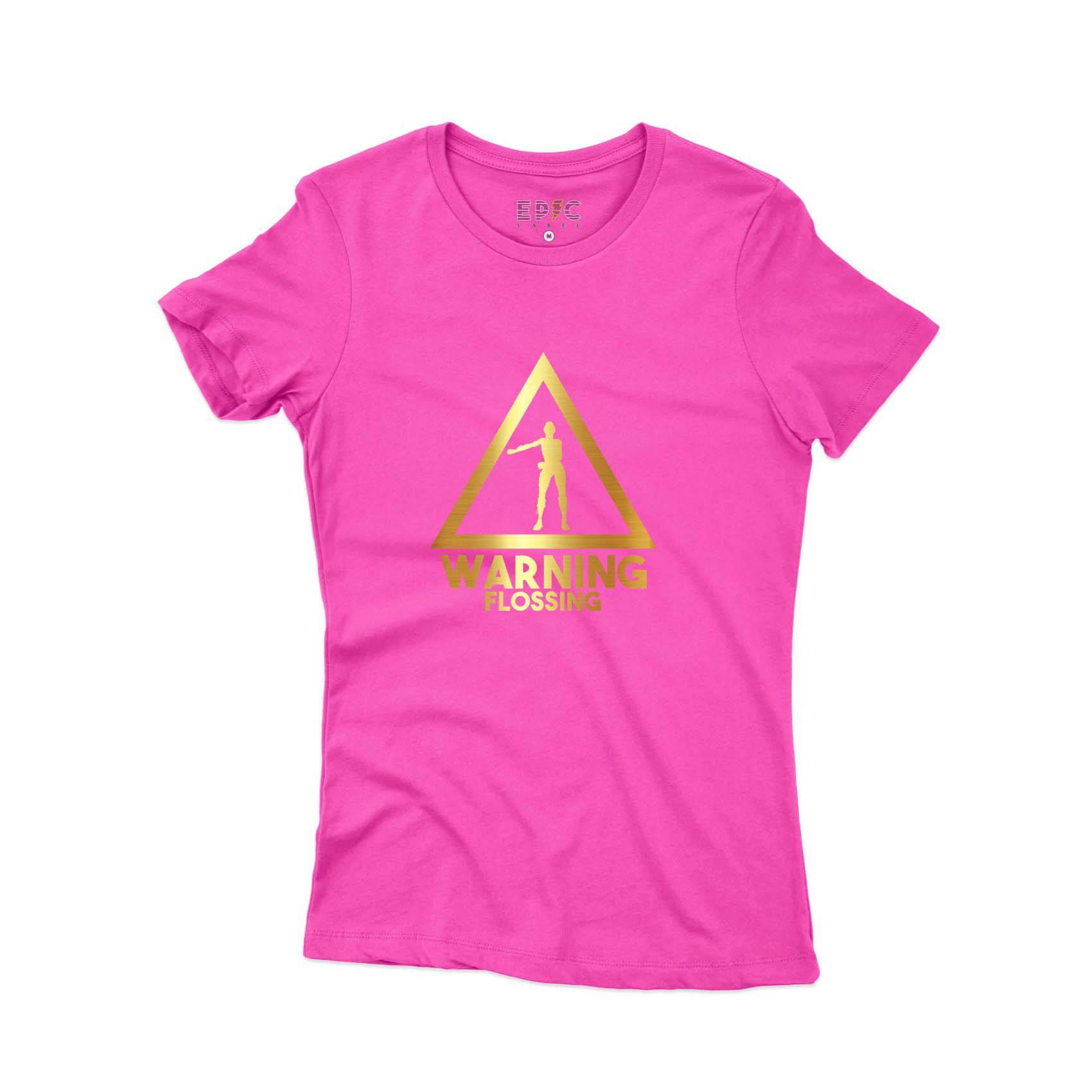 Epic Label Tshirt Warning Flossing T-Shirt Pour Femme