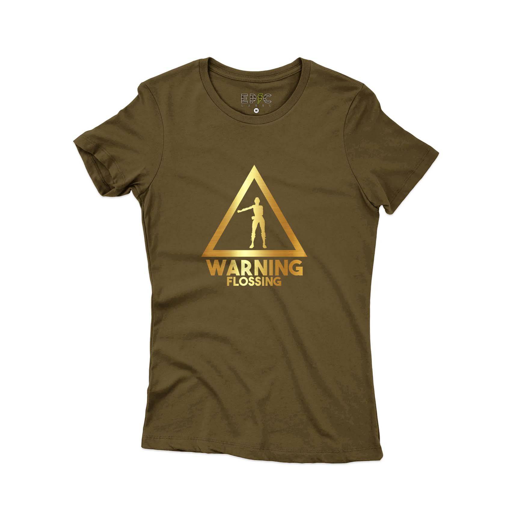 Epic Label Tshirt Warning Flossing T-Shirt Pour Femme