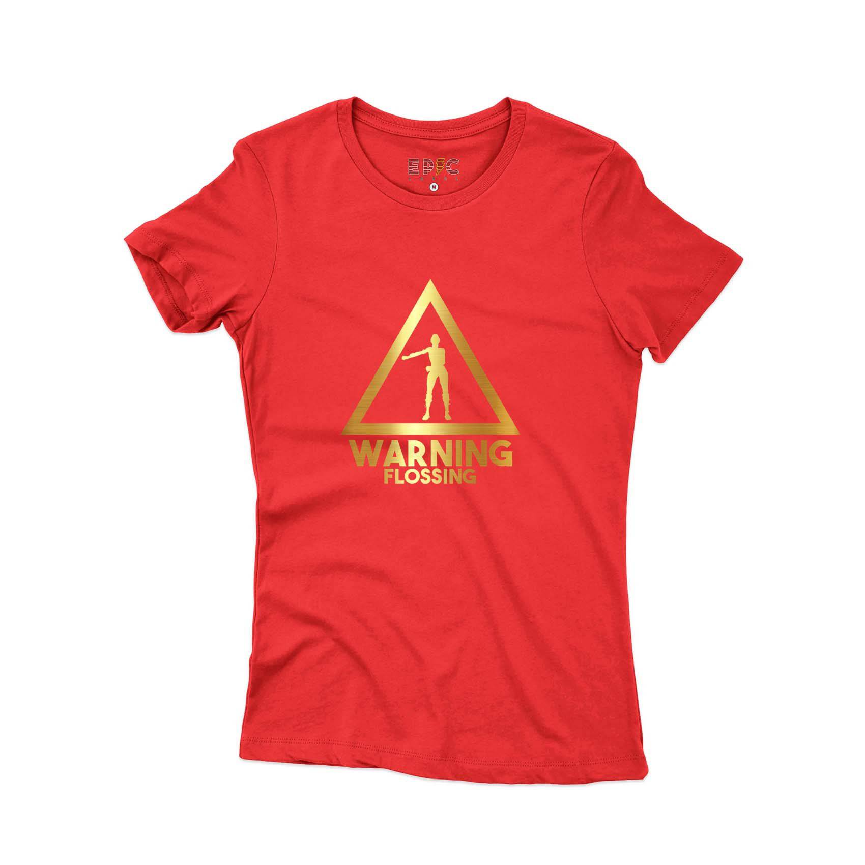 Epic Label Tshirt Warning Flossing T-Shirt Pour Femme