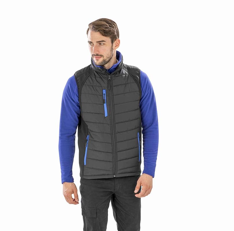 Epic Label Vestes & Bodywarmer Result Genuine Recycled Rt238 Gilet Softshell Black Compass