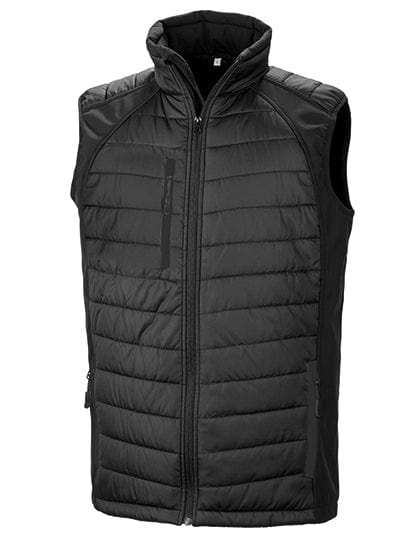 Epic Label Vestes & Bodywarmer Result Genuine Recycled Rt238 Gilet Softshell Black Compass