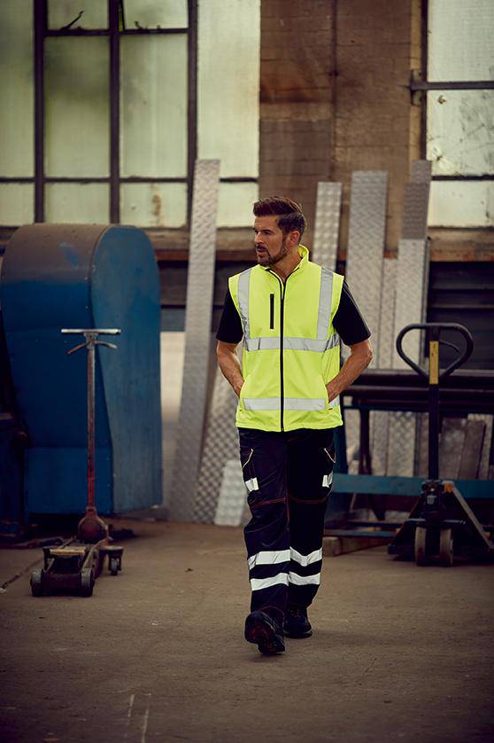 Epic Label Vestes & Bodywarmer Yoko Hv006 Hi Vis Softshell Gilet