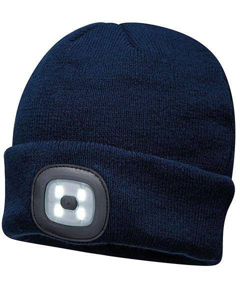 Epic Label Bonnets Portwest Beanie Led Phare Rechargeable Usb (B029)